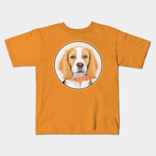 Beagle Painting - Cute Original Dog Art Kids T-Shirt